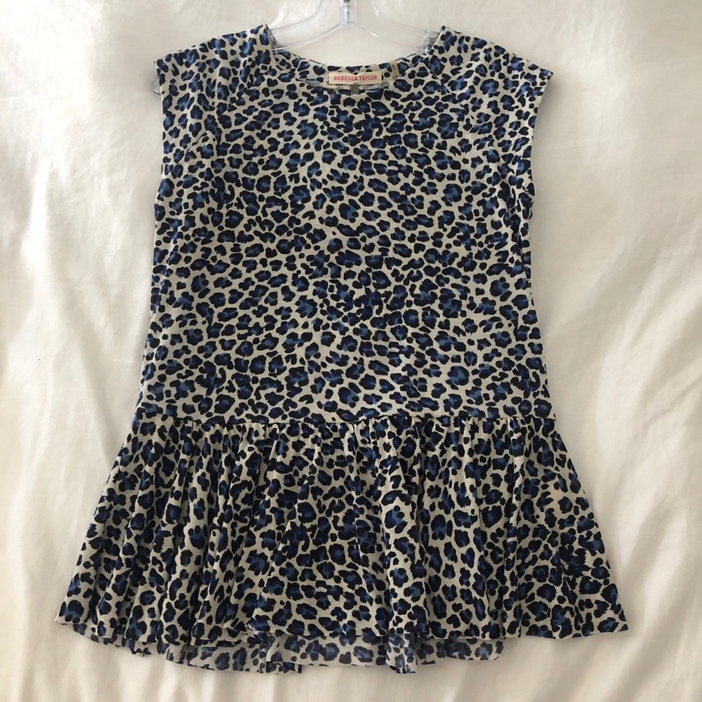 Rebecca Taylor Leopard Peplum Top